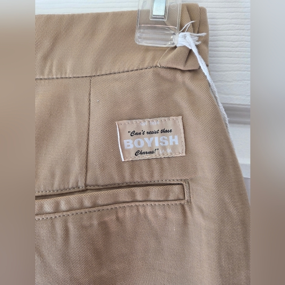 Boyish High Rise Pants 26 Tan NWT Relaxed Chino Trouser $168 - Picture 9 of 9